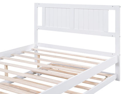 Platform Bed With Adjustable Trundle
