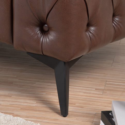 Square Arm Removable Cushion 3 Seater Sofa