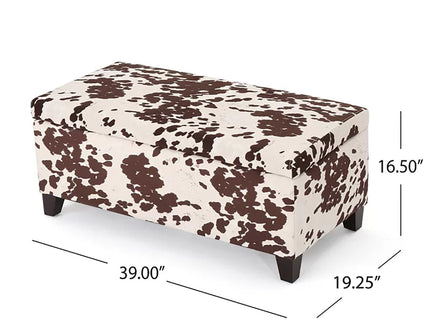 Storage Ottoman - Brown Multi