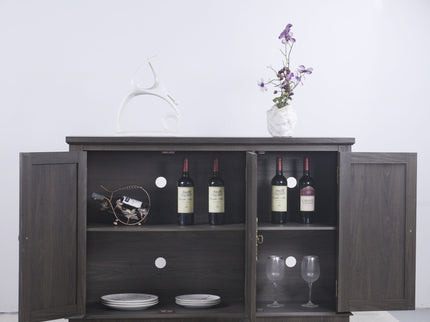 3 Door Mirrored Sideboard Cabinet With Adjustable Shelves