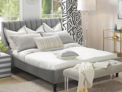 Aspen - Vertical Tufted Modern Headboard Platform Bed Set