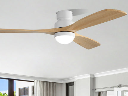 52" Ceiling Fan With Dimmable LED Light, 6 Speed DC Motor, 3 Blades