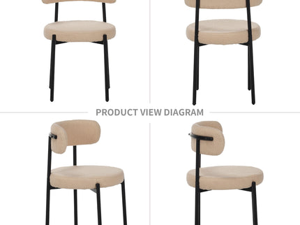 Medieval - Curved Back Kitchen Dining Chairs (Set of 4) - Beige