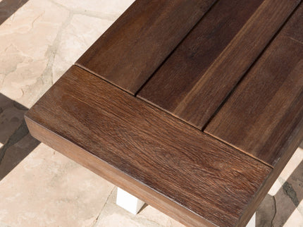 Tranquilizer - Outdoor Acacia Wood Bench With Slat Panel Design