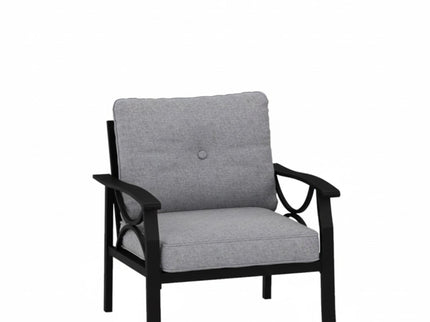 All-Weather Armchairs With Cushions, Modern Sculptural Design (Set of 2)