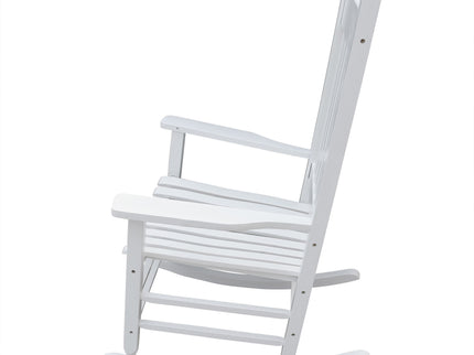 Classic Wooden Porch Rocker Chair Populus Wood Comfortable Design