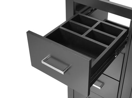 Retro Style Bathroom Vanity, 3 Drawers & Soft Closing Doors