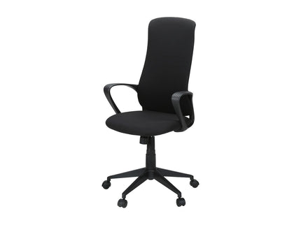 Office Chair With Adjustable Height, Armrests, Swivel - Black