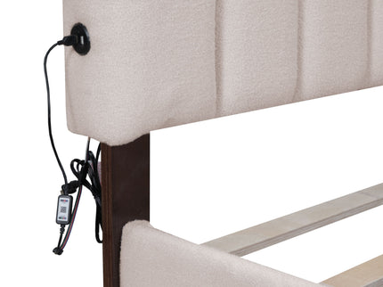 Upholstered Platform Bed With Drawer