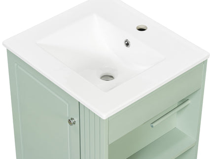 Modern Freestanding Bathroom Vanity With Sink, Soft-Close Drawer, Towel Bar