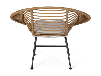 Cordella - Outdoor Woven Wicker Chairs With Cushions, (Set of 2)