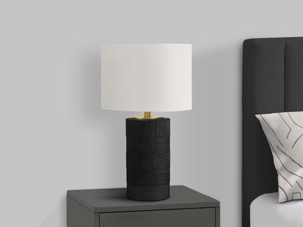 Table Lamp, Lighting, Resin, Contemporary - Black / Cream