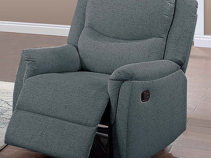 Manual Recliner With Upholstered Seat And Backrest Supportive Headrest