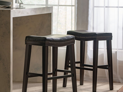 Elegant Saddle Stool With Curved Seat Comfort - Brown