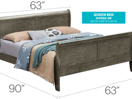 Panel Sleigh Bed