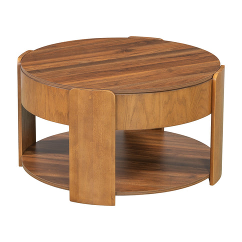 Round Lift Top Coffee Table With Hidden Storage