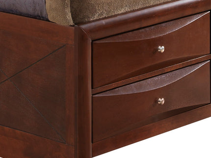 Modern Design Storage Bed With Bookcase Headboard