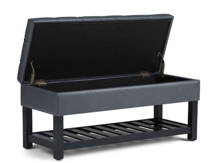 Saxon - Upholstered Transitional Storage Ottoman Bench