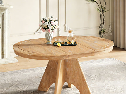 Extendable Dining Table With Sturdy Crossed Legs