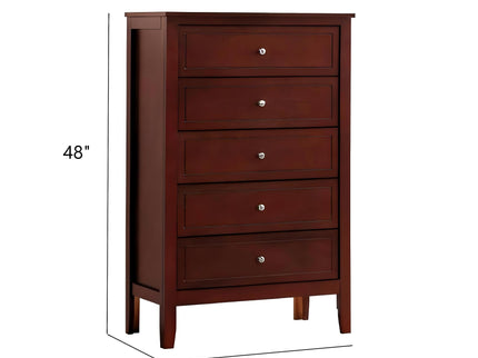 Daniel - Chest, 5 Drawer Storage Unit - Cherry