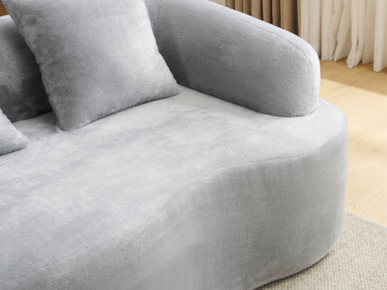 Modular L-Shape Sectional Sofa With Curved Chaise