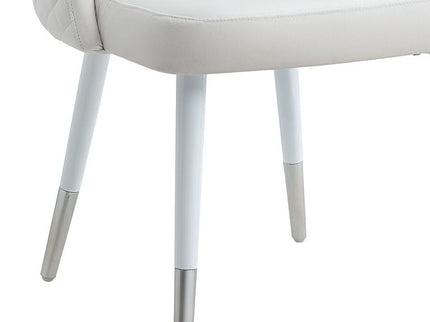 Zemirah - Velvet Gloss Side Chair (Set of 2) - White