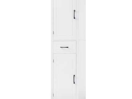 Tall Freestanding Bathroom Storage Cabinet With 2 Doors And Adjustable Shelves