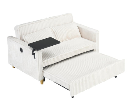 Pull Out Sofa With Movable Tabletop And USB Ports