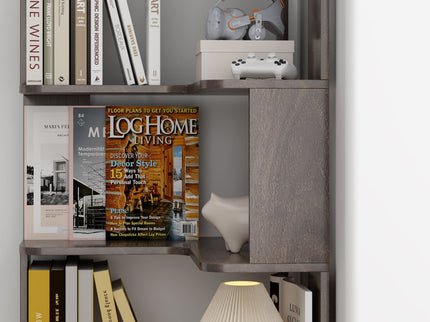 L-Shaped Design Corner Bookshelf
