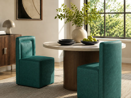 Vintage Upholstered Dining Chairs (Set of 2)
