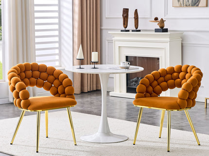 Puffy Bubble, Ball Chain Chairs For Dining Room (Set of 2)