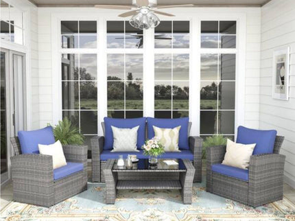 Modern Patio Set With Table And Cushions
