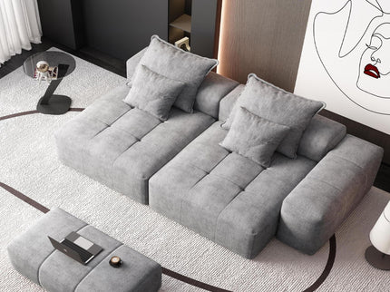 Modern Oversized Diy Combination Modular Sectional Sofa With Pillows