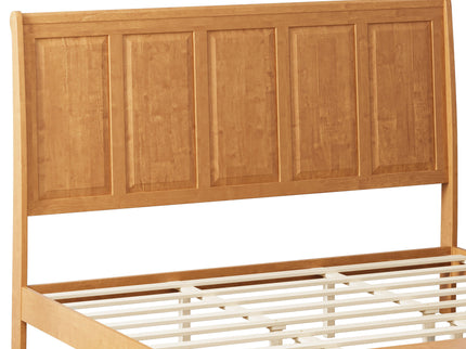 Sleigh Bed Frame With Tall Headboard And Storage Bench