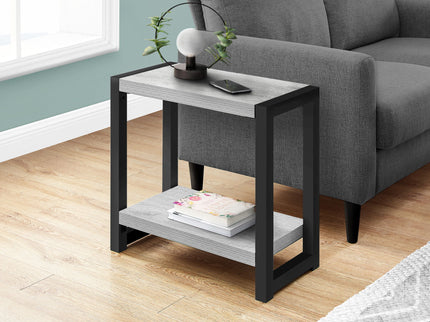 Accent Side Table, Narrow, Small, 2 Tier, Contemporary And Modern