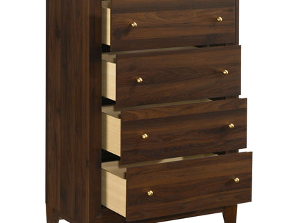 Anza - 4 Drawer Chest Storage Solution - Walnut