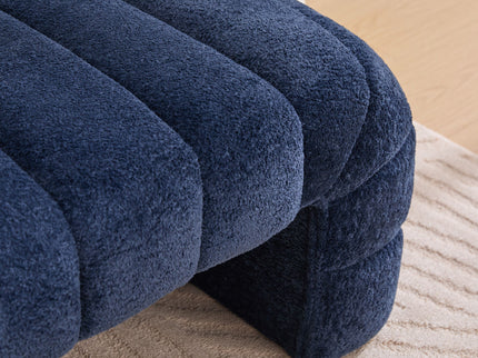 Modern Upholstered Armless Bed Bench With Channel Tufted Design