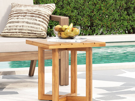 Ella - Square Side Table With Cross Stretcher Base