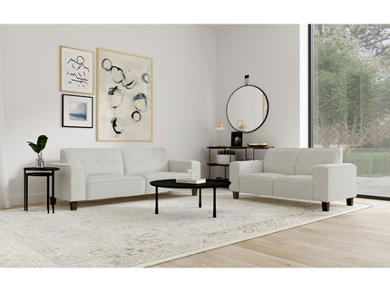 Xana - 2 Piece Upholstered Track Arm Sofa Set - Greige