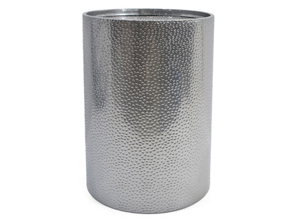 Modern Round Accent Table With Hammered Surface