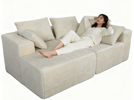 Corner Combination Sofa Sectional Couch With Soft Fabric