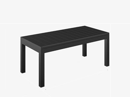All Weather Slatted Outdoor Coffee Table For Garden - Black