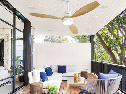 52" Integrated LED Ceiling Fan With Remote Control And Blades For Living Room