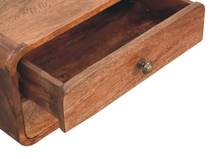 Curved Wall Mounted Bedside Nightstand