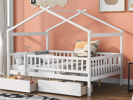 House Bed With 2 Drawers