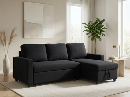 L - Shaped Convertible Sofa Bed With Storage Chaise