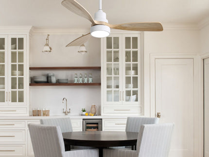 Indoor Ceiling Fan With Dimmable LED Light, 6 Speed Remote ControlLED DC Motor, Reversible Blades
