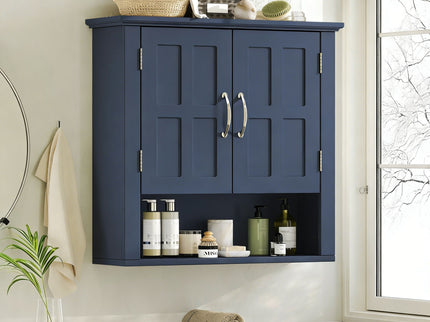 Multi Functional Wall Mounted Cabinet With Adjustable Shelves For Bathroom