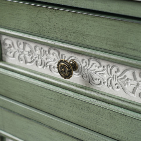 Bathroom Vanity With Rectangle Sink, Tip Out Tray - Antique Blue Green