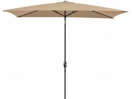 Rectangular Patio Umbrella With Crank Tilt, Polyester UV-Resistant Canopy